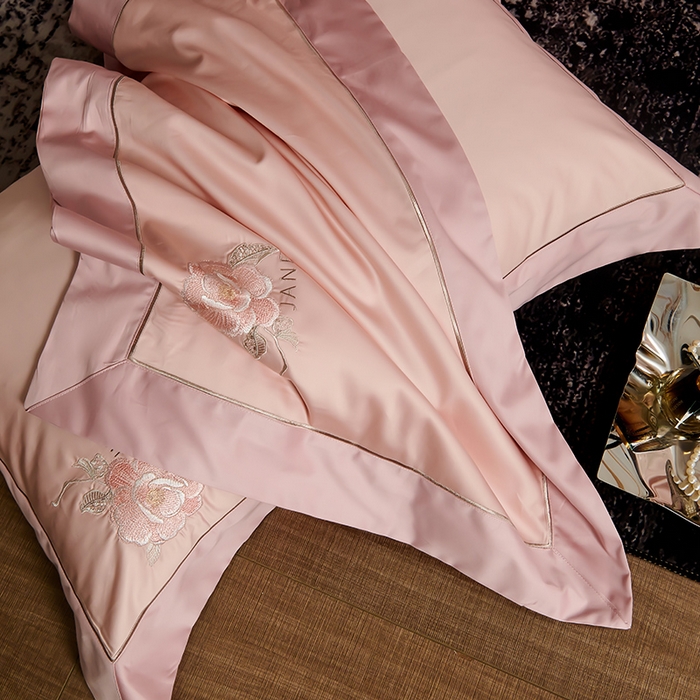 91家纺网 家纺一手货源 找家纺 浩情国际婚庆供货中心 2026新款180支长绒棉重工刺绣四件套 玛格利特-桂花玉