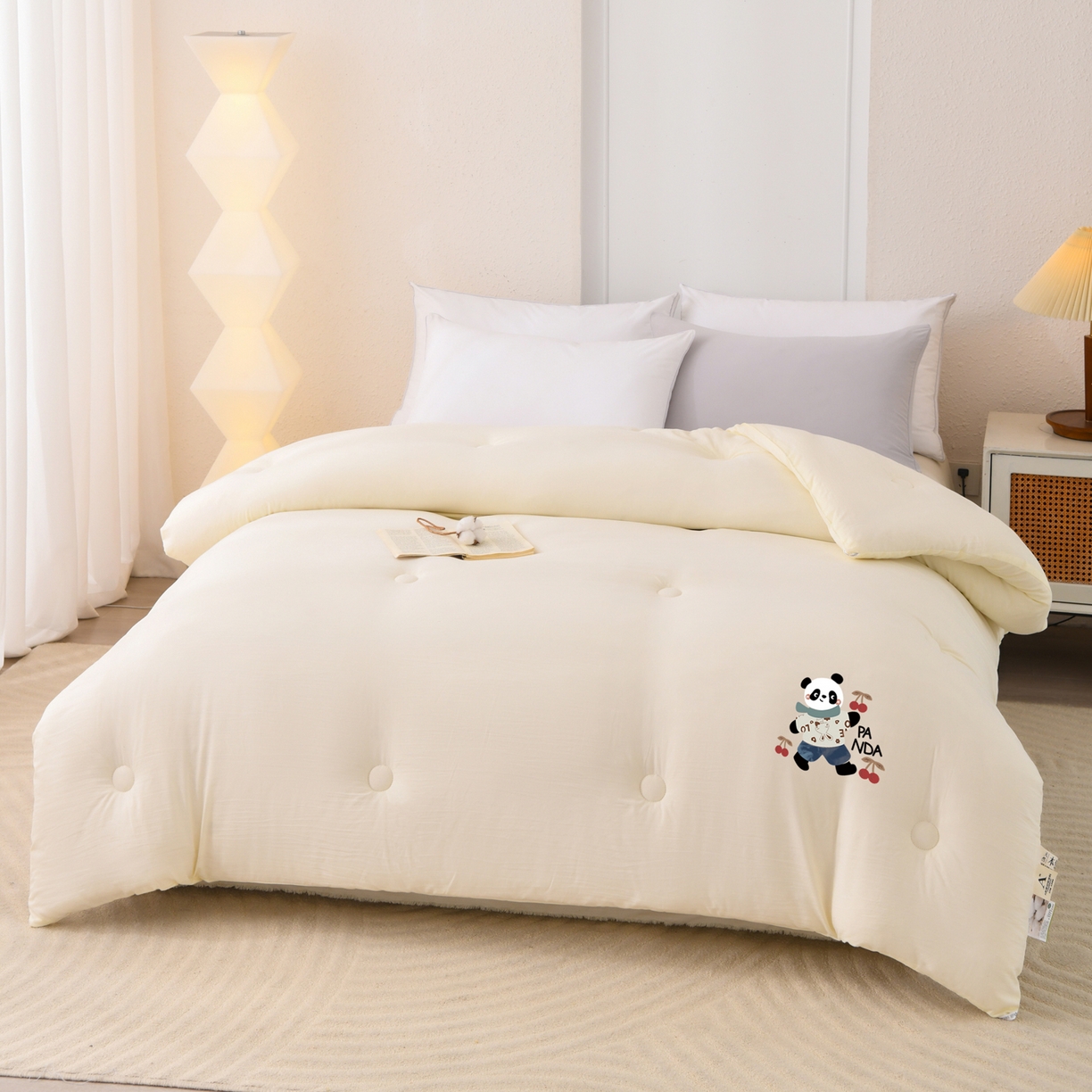 91家纺网 家纺一手货源 找家纺 （总）瑶瑶家居 2025新款熊猫棉花被被子被芯