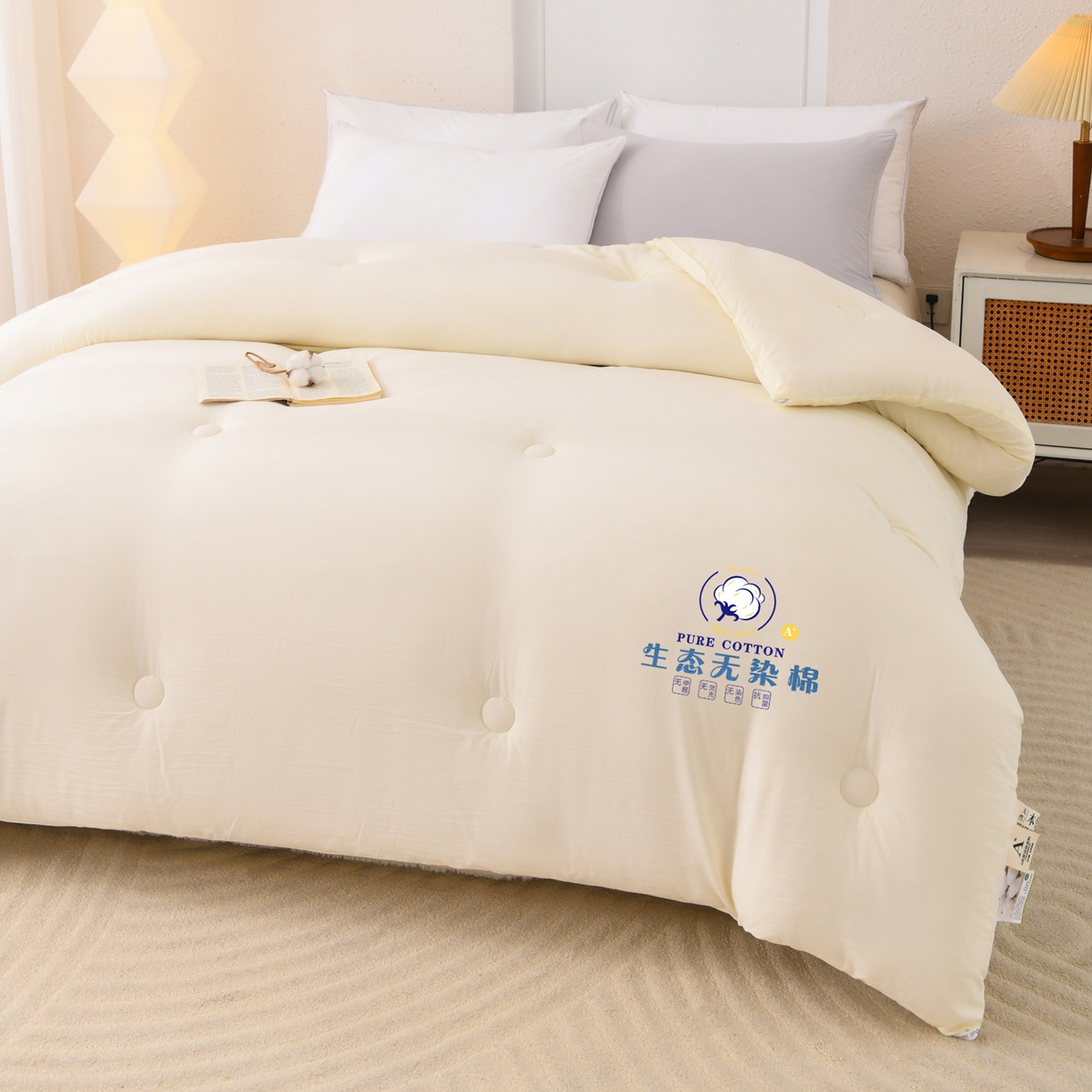 91家纺网 家纺一手货源 找家纺 （总）瑶瑶家居 2025新款生态无染棉花被被子被芯