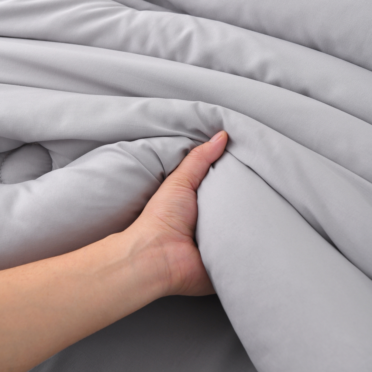 91家纺网 家纺一手货源 找家纺 寝美资家居 2025新款生态无染棉花被被子被芯 中灰