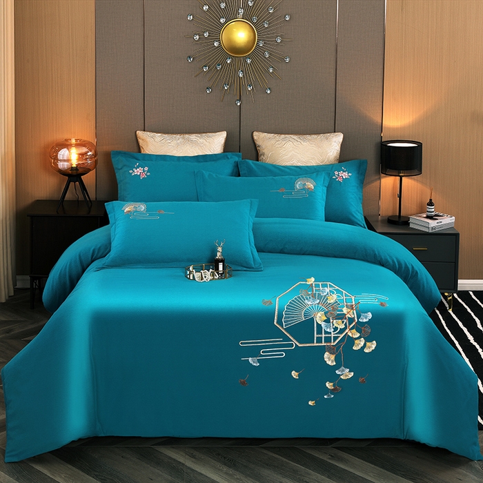 91家纺网 家纺一手货源 找家纺 （总）浩情国际婚庆供货中心 2026四季新品120S全棉斜纹加厚磨毛高端刺绣四件套