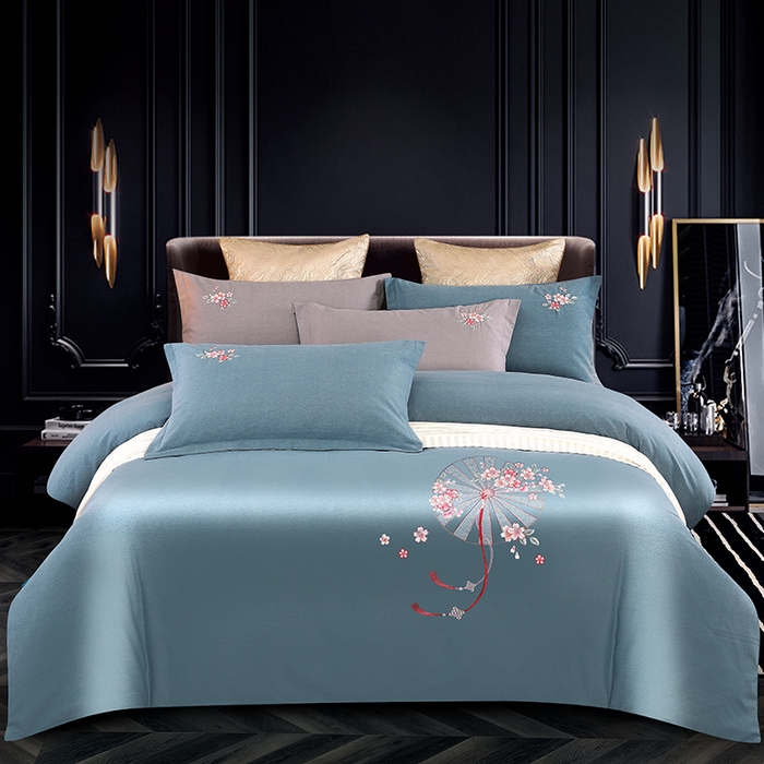 91家纺网 家纺一手货源 找家纺 （总）浩情国际婚庆供货中心 2026四季新品120S全棉斜纹加厚磨毛高端刺绣四件套