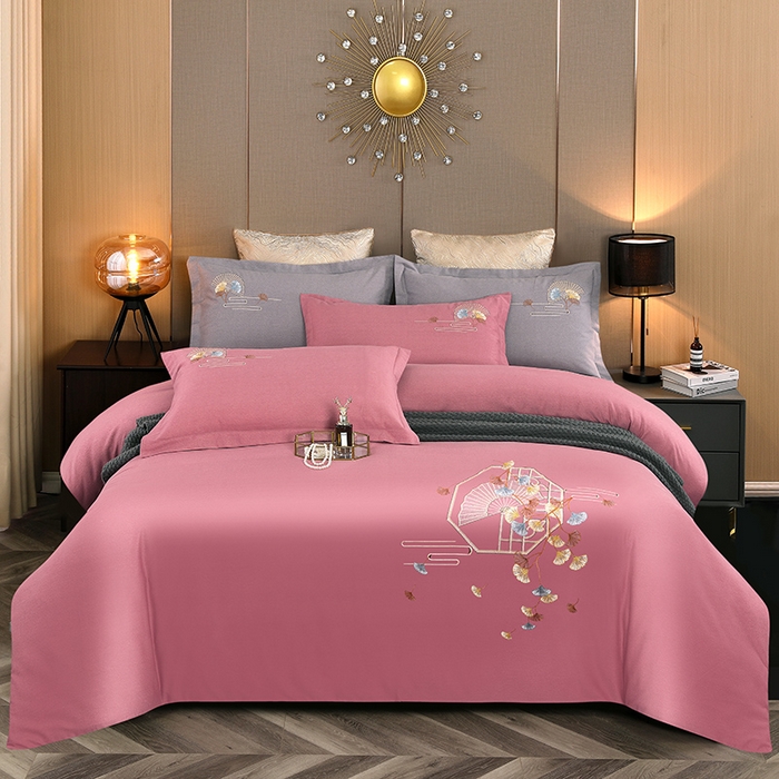 91家纺网 家纺一手货源 找家纺 （总）浩情国际婚庆供货中心 2026四季新品120S全棉斜纹加厚磨毛高端刺绣四件套