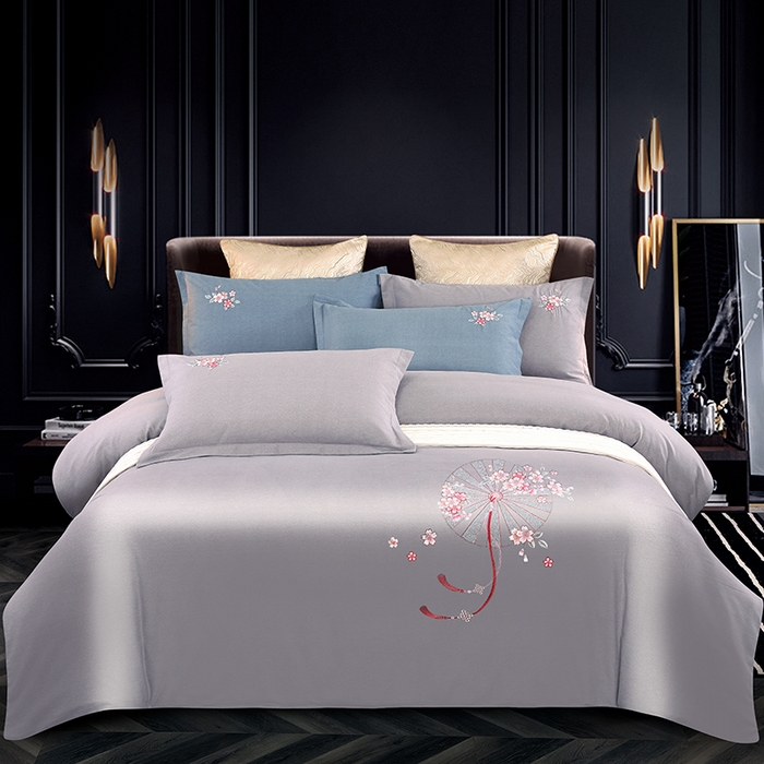 91家纺网 家纺一手货源 找家纺 （总）浩情国际婚庆供货中心 2026四季新品120S全棉斜纹加厚磨毛高端刺绣四件套