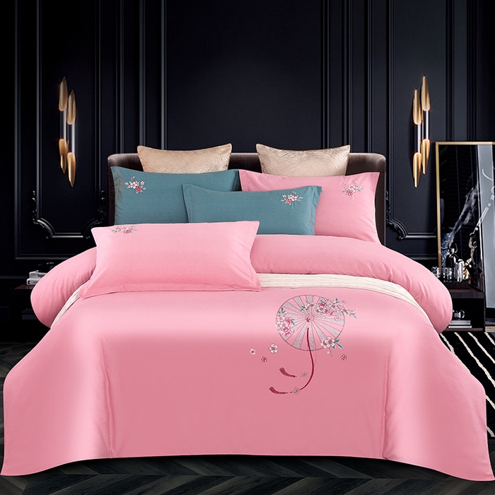 91家纺网 家纺一手货源 找家纺 （总）浩情国际婚庆供货中心 2026四季新品120S全棉斜纹加厚磨毛高端刺绣四件套