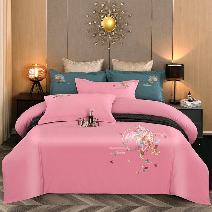 91家纺网 家纺一手货源 找家纺 （总）浩情国际婚庆供货中心 2026四季新品120S全棉斜纹加厚磨毛高端刺绣四件套