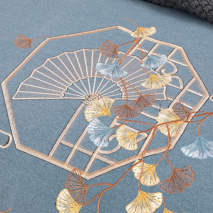 91家纺网 家纺一手货源 找家纺 浩情国际婚庆供货中心 2026四季新品120S全棉斜纹加厚磨毛高端刺绣四件套 维也纳-富贵银