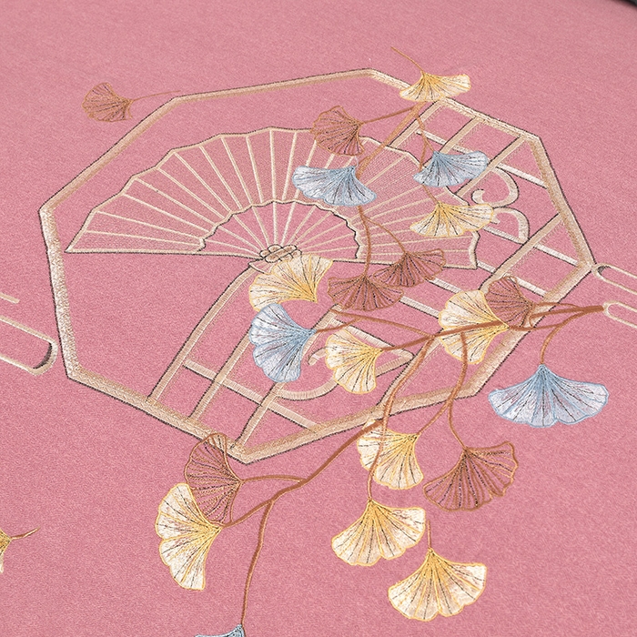 91家纺网 家纺一手货源 找家纺 浩情国际婚庆供货中心 2026四季新品120S全棉斜纹加厚磨毛高端刺绣四件套 维也纳-豆沙