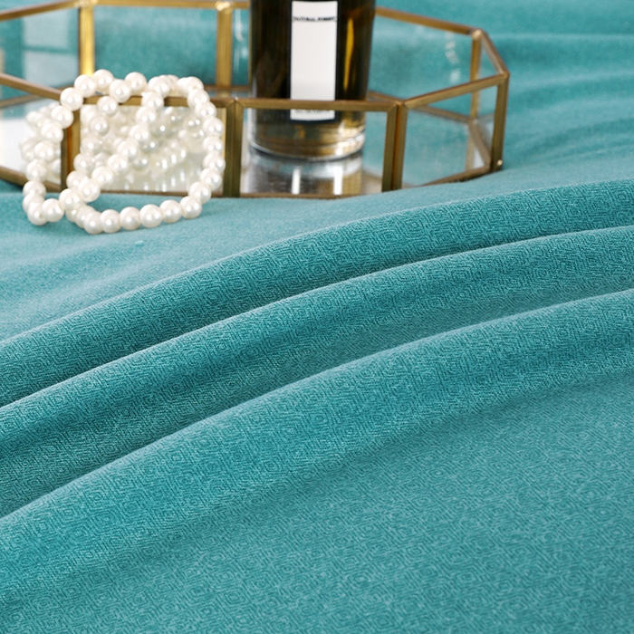 91家纺网 家纺一手货源 找家纺 浩情国际婚庆供货中心 2026四季新品120S全棉斜纹加厚磨毛高端刺绣四件套 浪漫樱花-淡雅绿