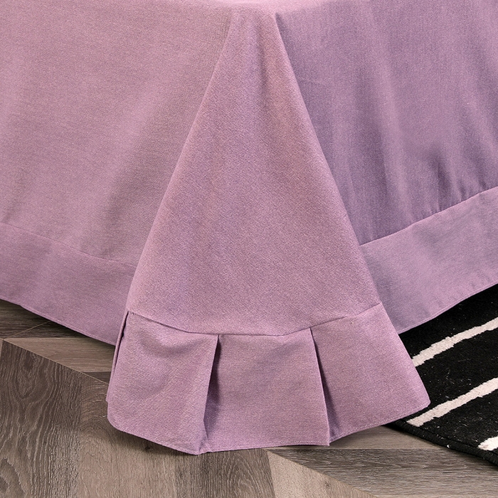 91家纺网 家纺一手货源 找家纺 浩情国际婚庆供货中心 2026四季新品120S全棉斜纹加厚磨毛高端刺绣四件套 浪漫樱花-浪漫紫