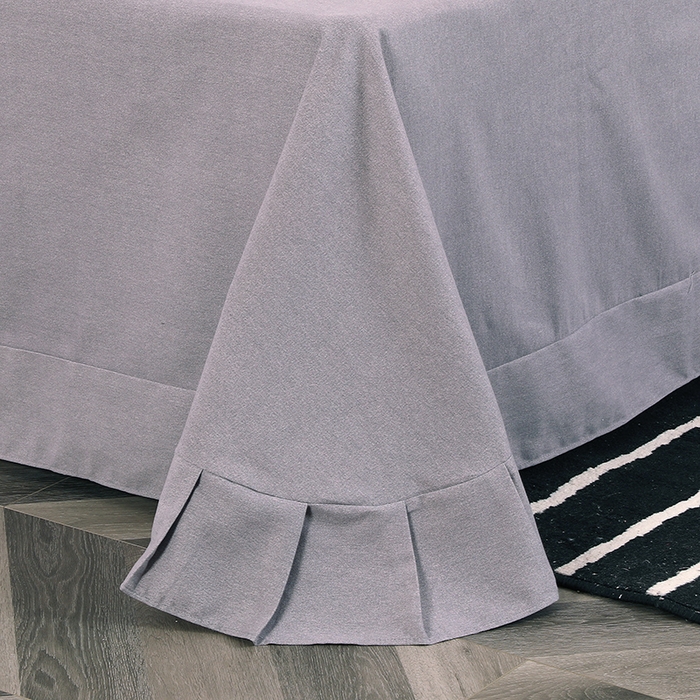 91家纺网 家纺一手货源 找家纺 浩情国际婚庆供货中心 2026四季新品120S全棉斜纹加厚磨毛高端刺绣四件套 维也纳-高级灰