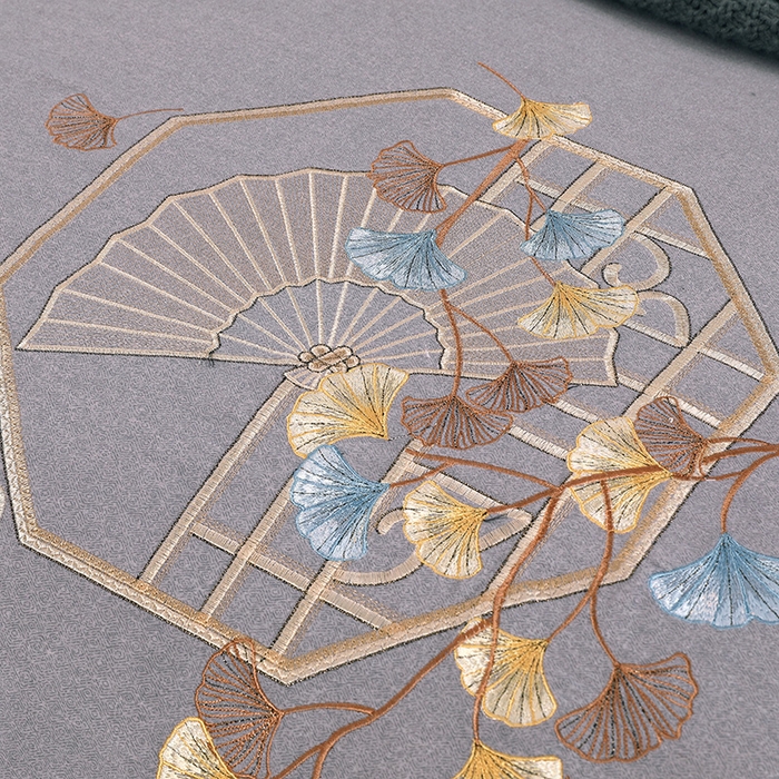 91家纺网 家纺一手货源 找家纺 浩情国际婚庆供货中心 2026四季新品120S全棉斜纹加厚磨毛高端刺绣四件套 维也纳-高级灰