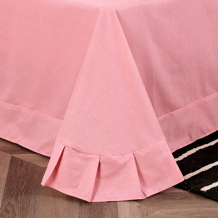 91家纺网 家纺一手货源 找家纺 浩情国际婚庆供货中心 2026四季新品120S全棉斜纹加厚磨毛高端刺绣四件套 维也纳-公主粉