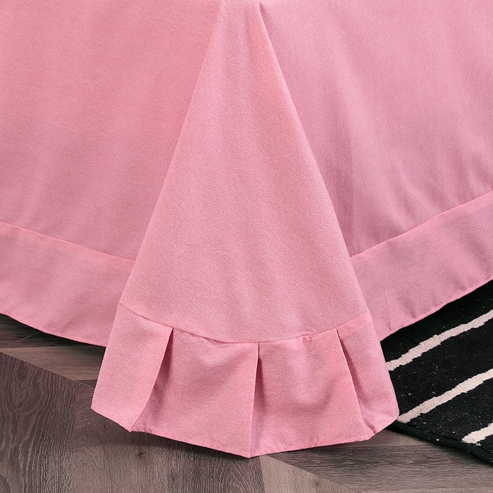 91家纺网 家纺一手货源 找家纺 浩情国际婚庆供货中心 2026四季新品120S全棉斜纹加厚磨毛高端刺绣四件套 浪漫樱花-公主粉