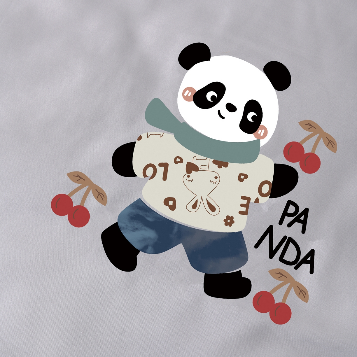 91家纺网 家纺一手货源 找家纺 寝美资家居 2025新款熊猫棉花被被子被芯 浅灰