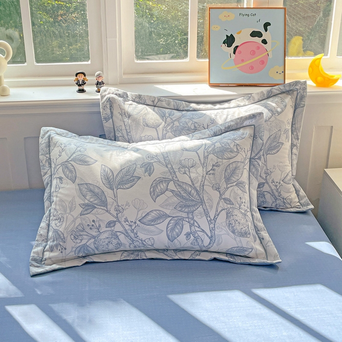 91家纺网 家纺一手货源 找家纺 曲之慕 2026新款全棉纯棉加厚喷气磨毛印花四件套 汀兰