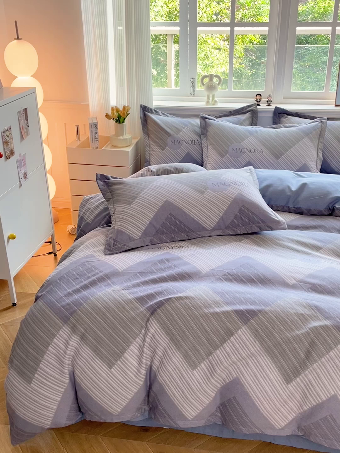 91家纺网 家纺一手货源 找家纺 曲之慕 2026新款全棉纯棉加厚喷气磨毛印花四件套 费洛斯