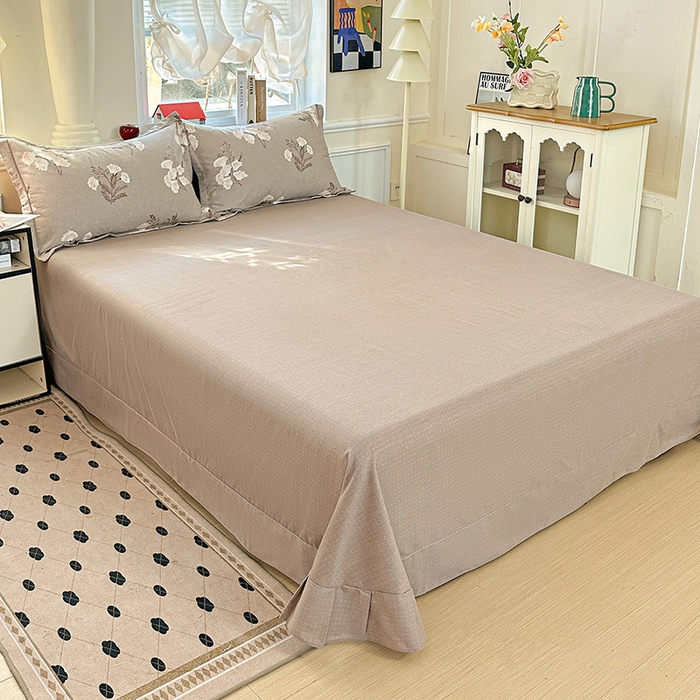 91家纺网 家纺一手货源 找家纺 曲之慕 2026新款全棉纯棉加厚喷气磨毛印花四件套 暖漾