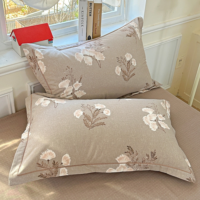 91家纺网 家纺一手货源 找家纺 曲之慕 2026新款全棉纯棉加厚喷气磨毛印花四件套 暖漾