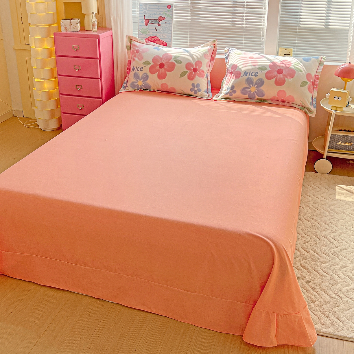 91家纺网 家纺一手货源 找家纺 （总）曲之慕 2026新款全棉纯棉加厚喷气磨毛印花四件套