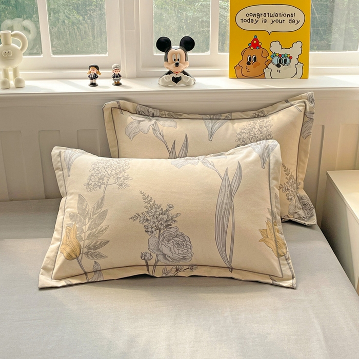 91家纺网 家纺一手货源 找家纺 曲之慕 2026新款全棉纯棉加厚喷气磨毛印花四件套 幽羽