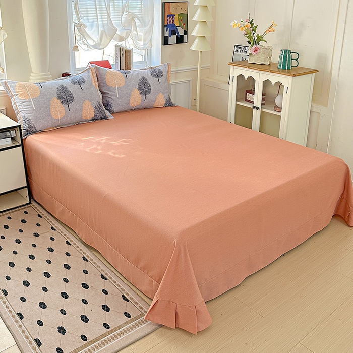 曲之慕 2026新款全棉纯棉加厚喷气磨毛印花四件套 秋韵