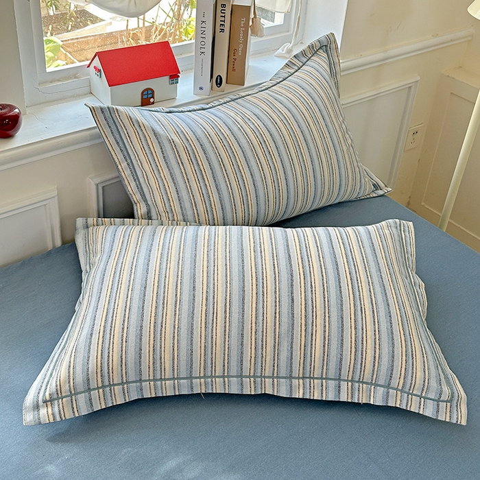 91家纺网 家纺一手货源 找家纺 曲之慕 2026新款全棉纯棉加厚喷气磨毛印花四件套 蓝漾