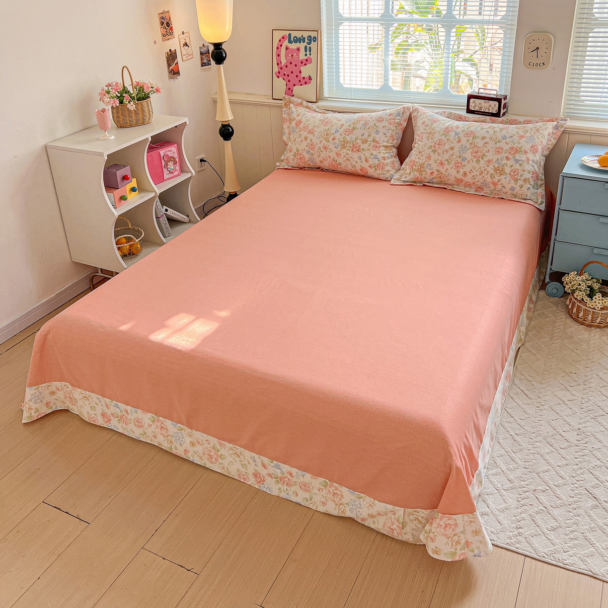 91家纺网 家纺一手货源 找家纺 曲之慕 2026新款全棉纯棉加厚喷气磨毛印花四件套 幽梦玉