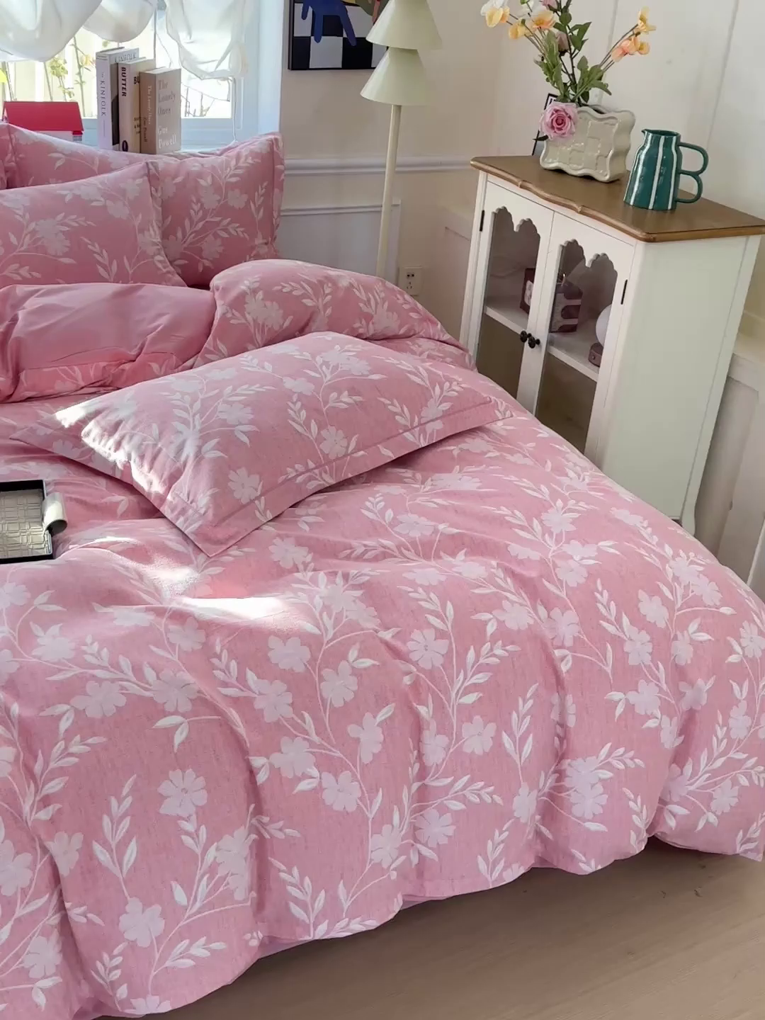 91家纺网 家纺一手货源 找家纺 曲之慕 2026新款全棉纯棉加厚喷气磨毛印花四件套 绮梦