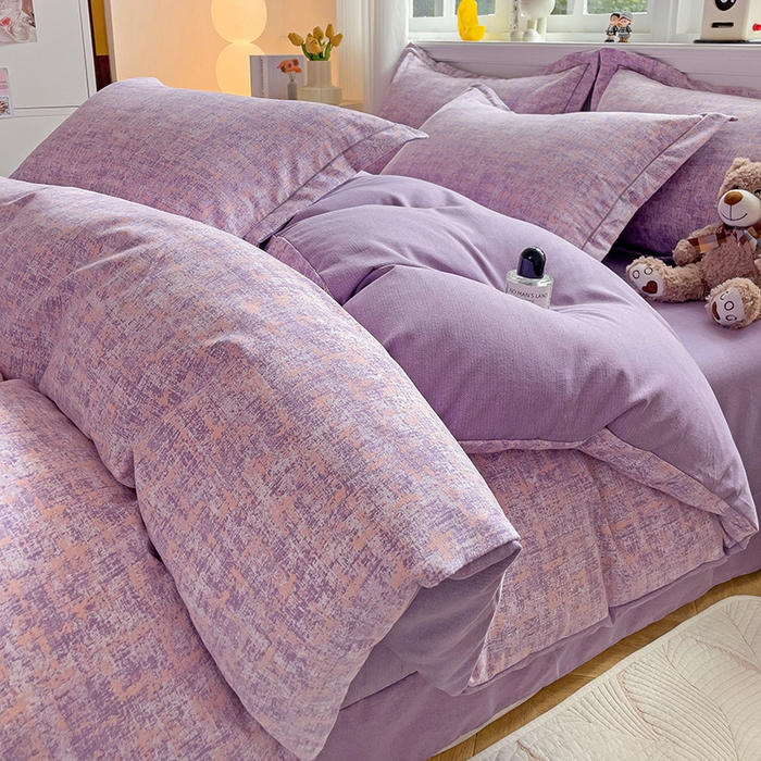 91家纺网 家纺一手货源 找家纺 （总）曲之慕 2026新款全棉纯棉加厚喷气磨毛印花四件套