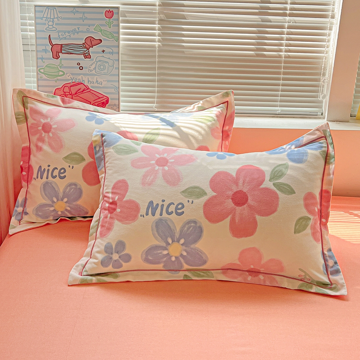 91家纺网 家纺一手货源 找家纺 （总）曲之慕 2026新款全棉纯棉加厚喷气磨毛印花四件套