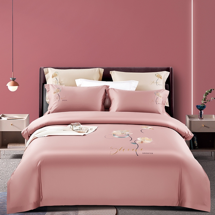 91家纺网 家纺一手货源 找家纺 （总）浩情国际婚庆供货中心 2026新品-100支全棉长绒棉磨毛高端刺绣系列四件套