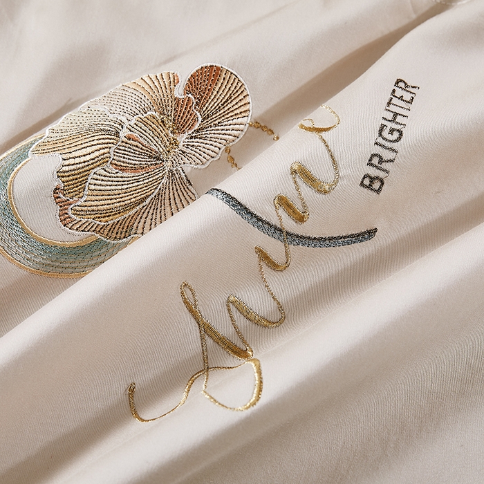 91家纺网 家纺一手货源 找家纺 浩情国际婚庆供货中心 2026新品-100支全棉长绒棉磨毛高端刺绣系列四件套 轻曼-米驼