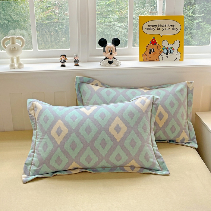 91家纺网 家纺一手货源 找家纺 曲之慕 2026新款全棉纯棉加厚喷气磨毛印花四件套 空间