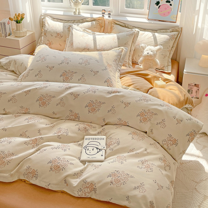 91家纺网 家纺一手货源 找家纺 曲之慕 2026新款全棉纯棉加厚喷气磨毛印花四件套 云梦泽