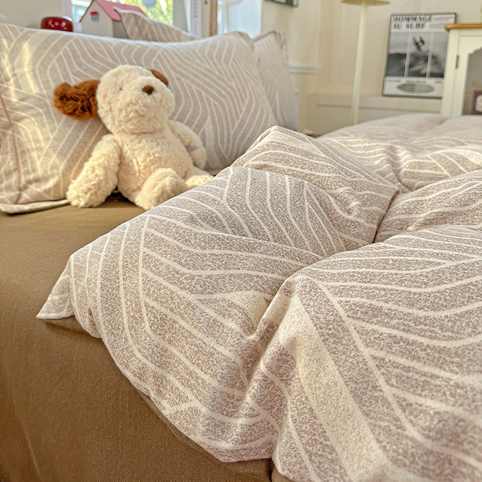 91家纺网 家纺一手货源 找家纺 曲之慕 2026新款全棉纯棉加厚喷气磨毛印花四件套 艾格拉