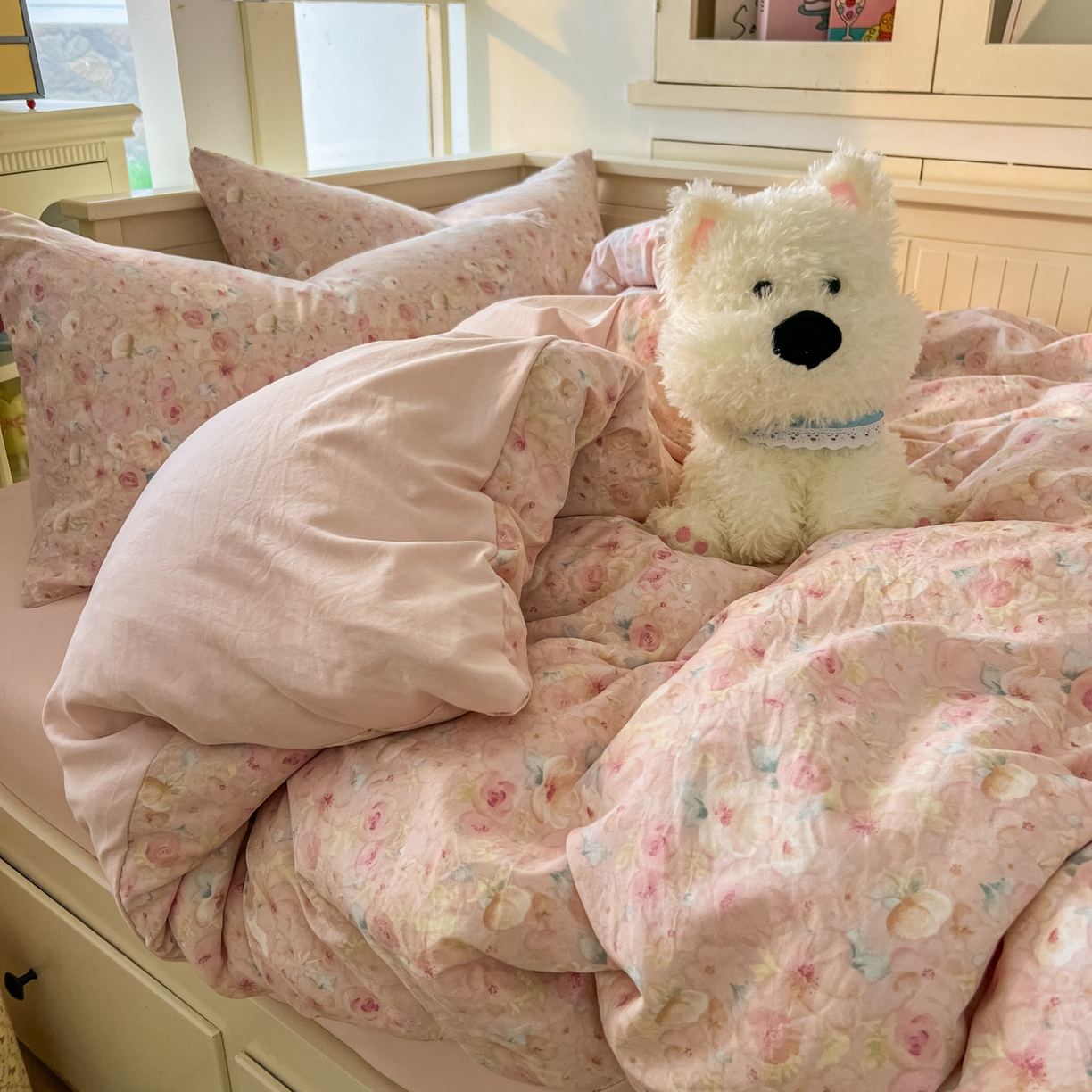 91家纺网 家纺一手货源 找家纺 冕悠家纺 2026新款超柔软105克卡通水洗棉四件套 提供买家秀 留香