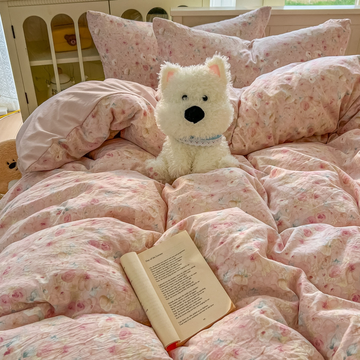 91家纺网 家纺一手货源 找家纺 冕悠家纺 2026新款超柔软105克卡通水洗棉四件套 提供买家秀 留香