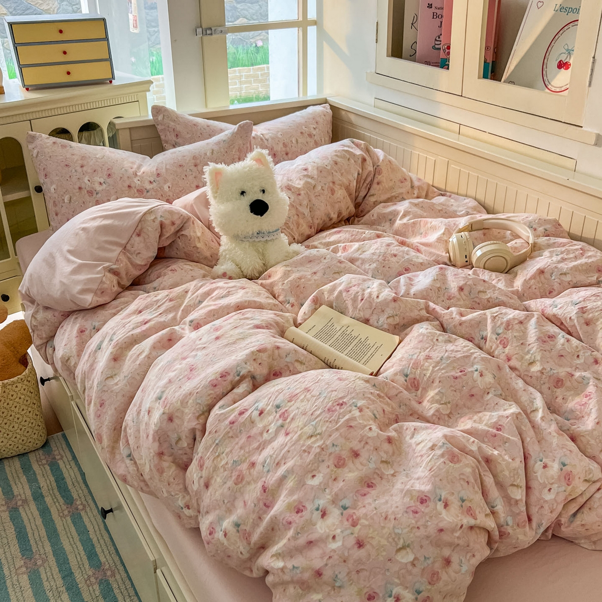 91家纺网 家纺一手货源 找家纺 冕悠家纺 2026新款超柔软105克卡通水洗棉四件套 提供买家秀 留香