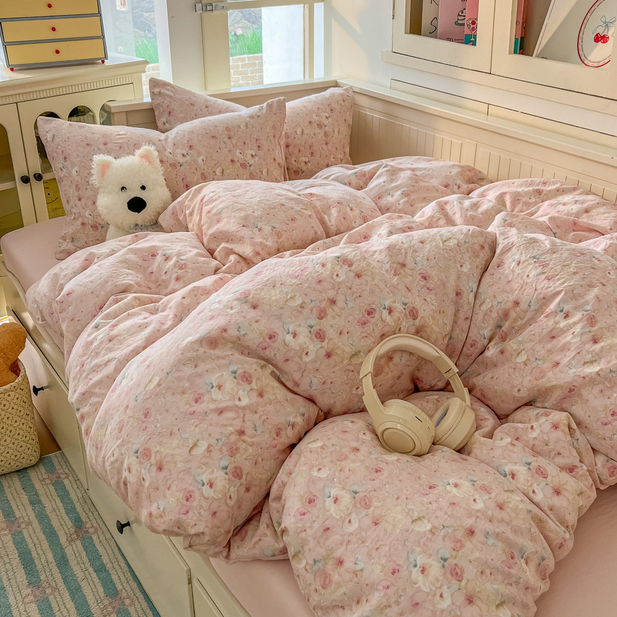 91家纺网 家纺一手货源 找家纺 冕悠家纺 2026新款超柔软105克卡通水洗棉四件套 提供买家秀 留香