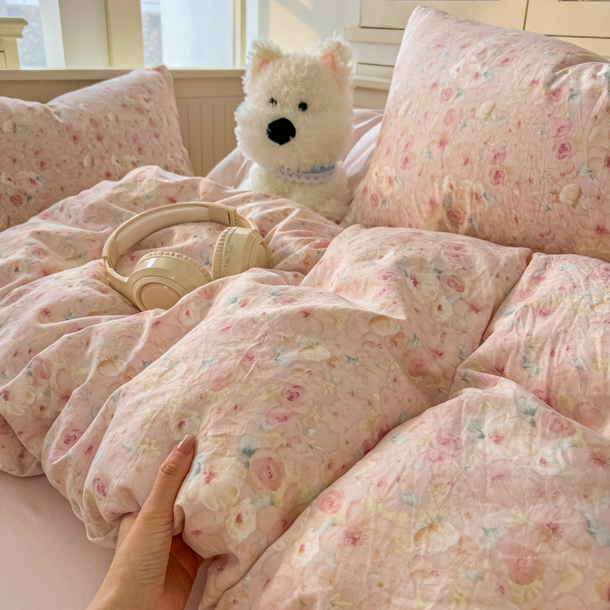 91家纺网 家纺一手货源 找家纺 冕悠家纺 2026新款超柔软105克卡通水洗棉四件套 提供买家秀 留香