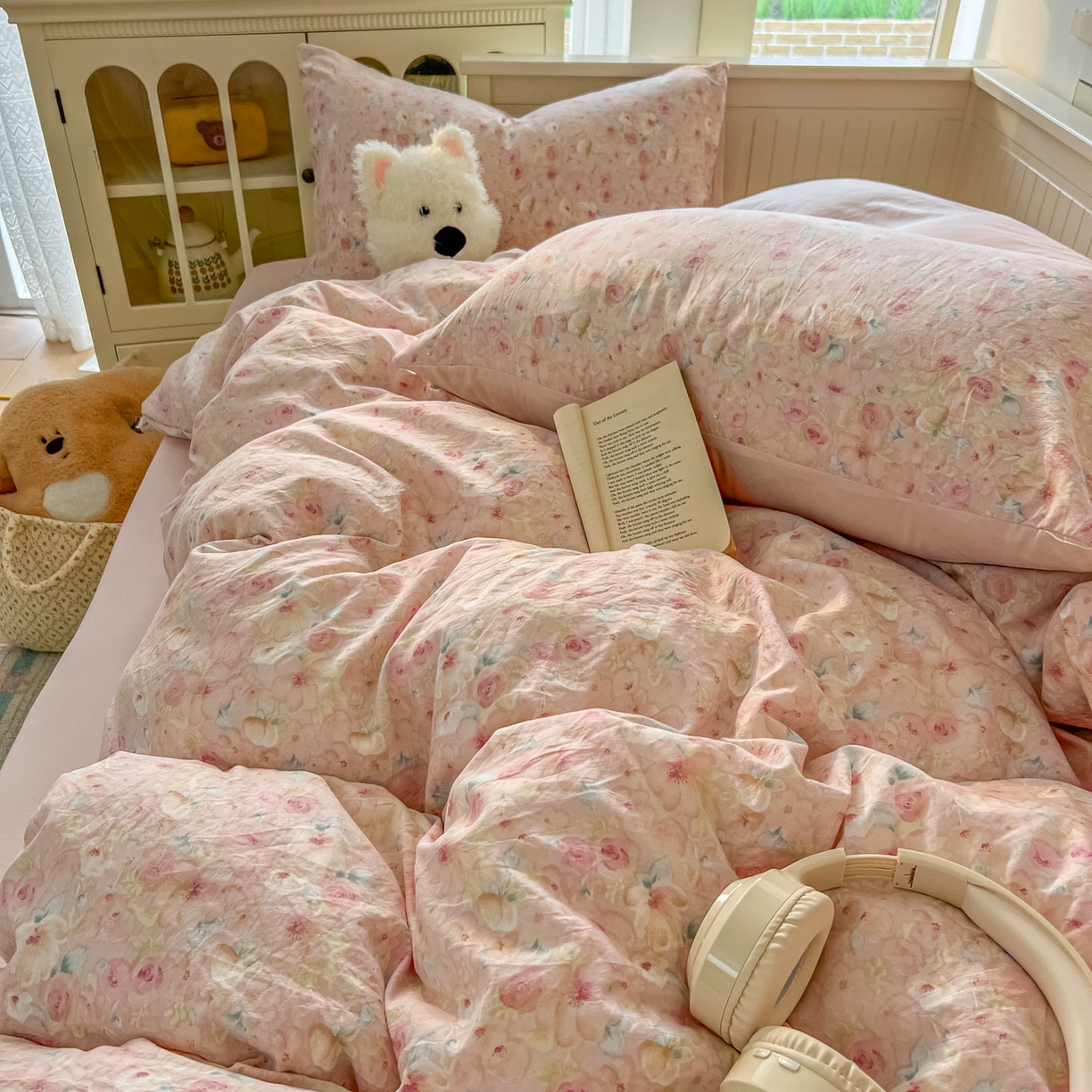 91家纺网 家纺一手货源 找家纺 冕悠家纺 2026新款超柔软105克卡通水洗棉四件套 提供买家秀 留香