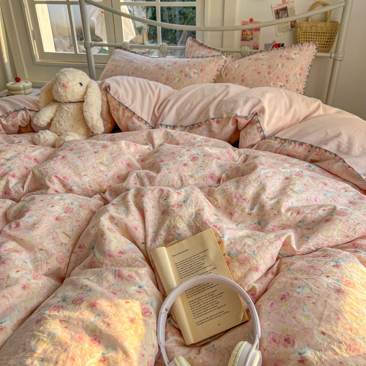 91家纺网 家纺一手货源 找家纺 冕悠家纺 2026新款超柔软卡通七彩贝壳边水洗棉四件套 提供买家秀 七彩- 留香