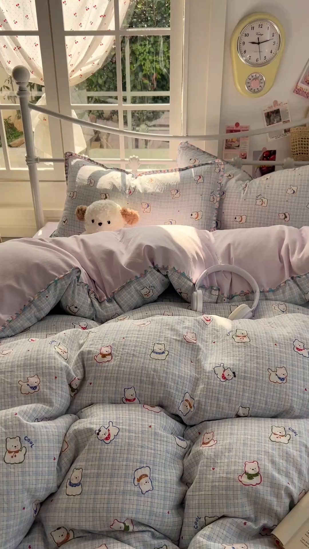 91家纺网 家纺一手货源 找家纺 （总）冕悠家纺 2026新款超柔软卡通七彩贝壳边水洗棉四件套 提供买家秀