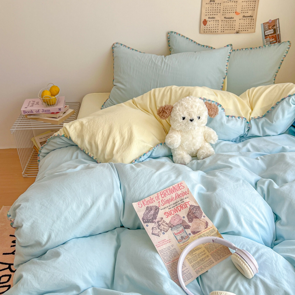 91家纺网 家纺一手货源 找家纺 （总）冕悠家纺 2025新款A类七彩贝壳边水洗棉四件套-加微信提供买家秀2