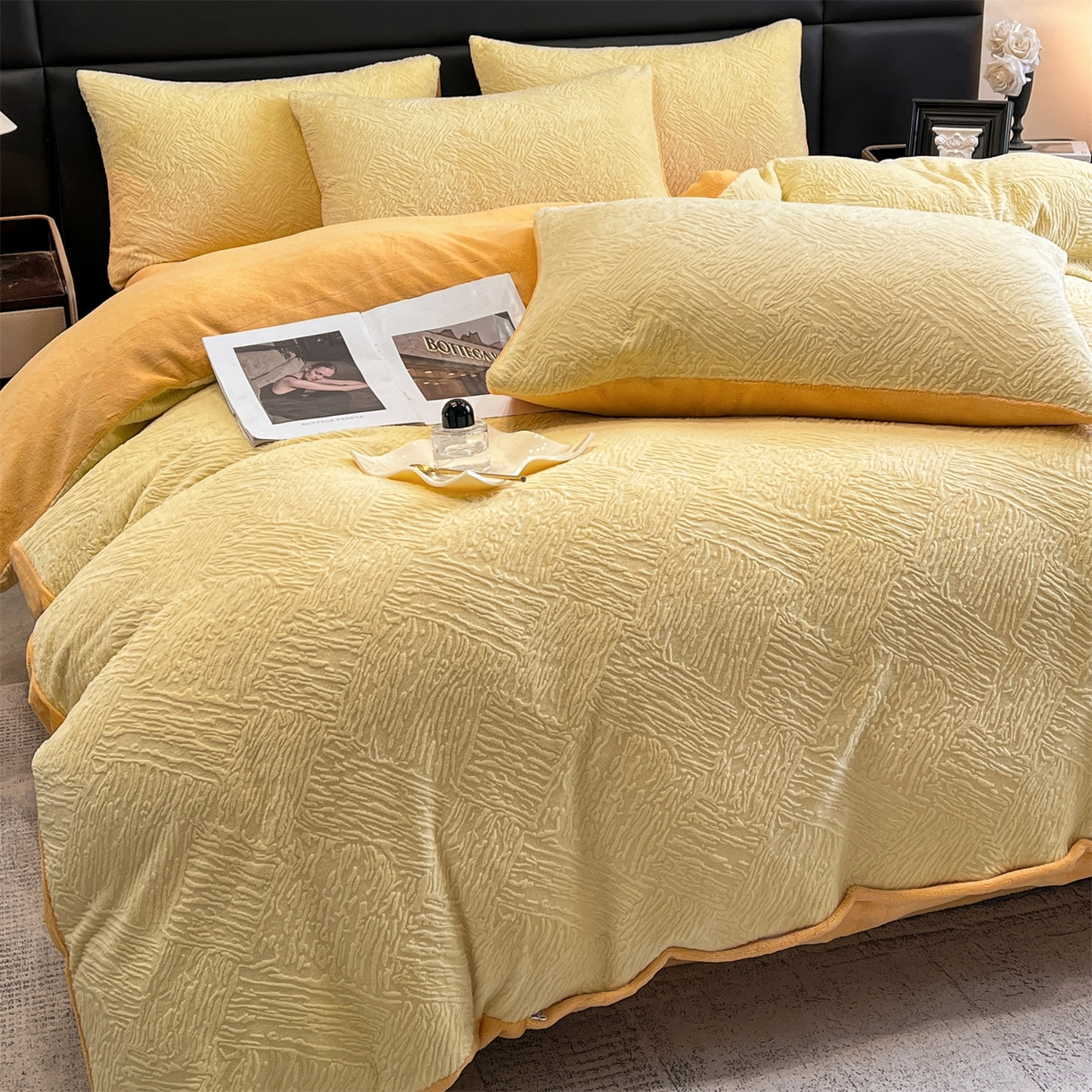 91家纺网 家纺一手货源 找家纺 （总）女子家纺 2025新款A类雕花牛奶绒四件套