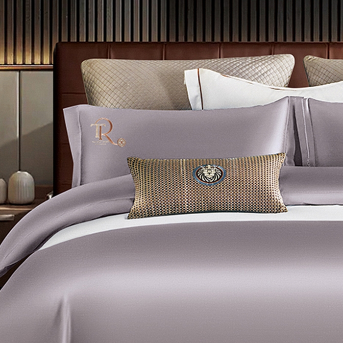 91家纺网 家纺一手货源 找家纺 （总）浩情国际婚庆供货中心 2026新款160支长绒棉刺绣简约四件套--北慕系列