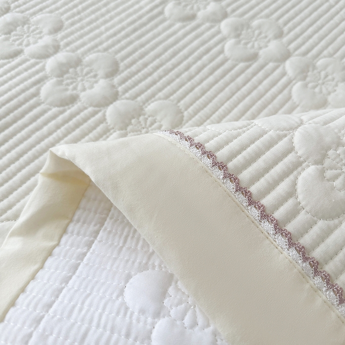 91家纺网 家纺一手货源 找家纺 紫碧螺家纺 2025新款全棉高精水洗棉床盖床笠系列 奶昔