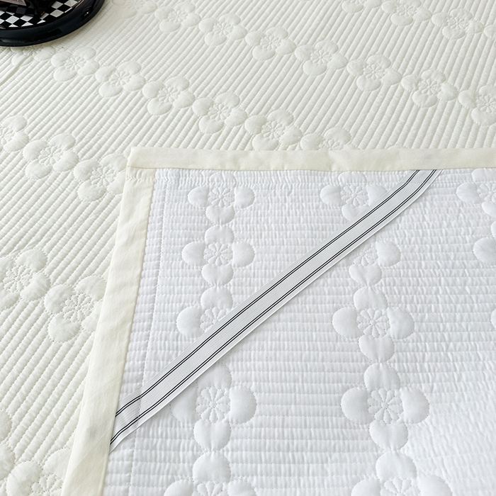 91家纺网 家纺一手货源 找家纺 紫碧螺家纺 2025新款全棉高精水洗棉床盖床笠系列 奶昔