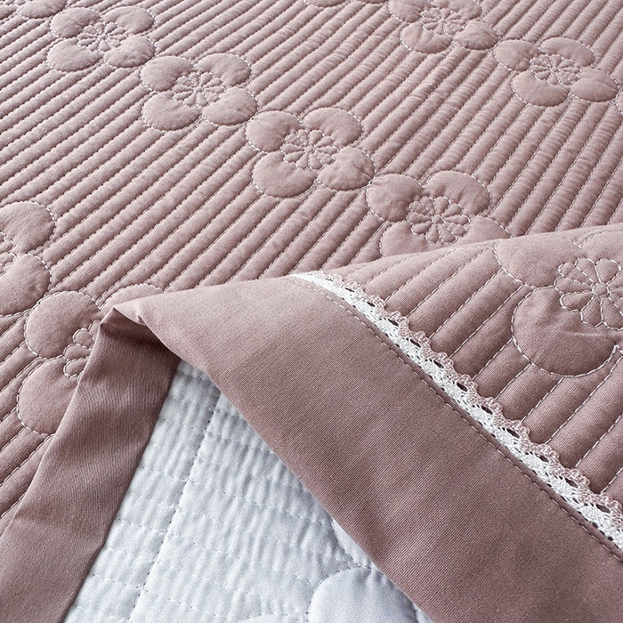 91家纺网 家纺一手货源 找家纺 紫碧螺家纺 2025新款全棉高精水洗棉床盖床笠系列 雅典灰